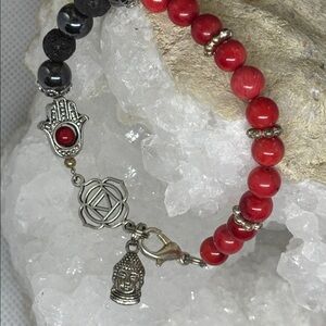 Muladhara 1st Chakra Red & Black Stone - The Yogi Chakra Collection